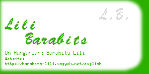 lili barabits business card
